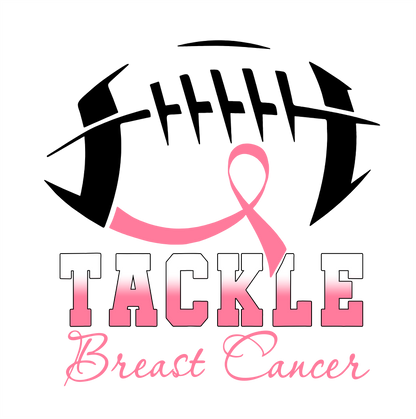 (s082-3D) Football Tackle Breast Cancer Awareness Support