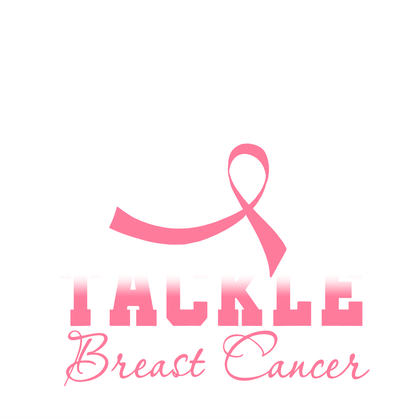 (s082-3D) Football Tackle Breast Cancer Awareness Support