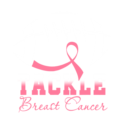 (s082-3D) Football Tackle Breast Cancer Awareness Support