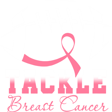 (082-03-1D) Football Tackle Breast Cancer Awareness Support