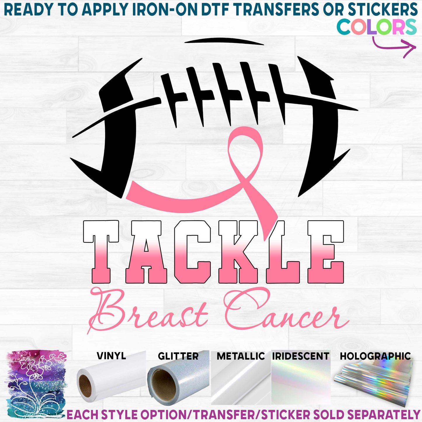 (s082-3D) Football Tackle Breast Cancer Awareness Support