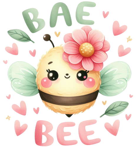 (s083-2-A) Bae Bee Cute Baby Bumblebee Honey Bee