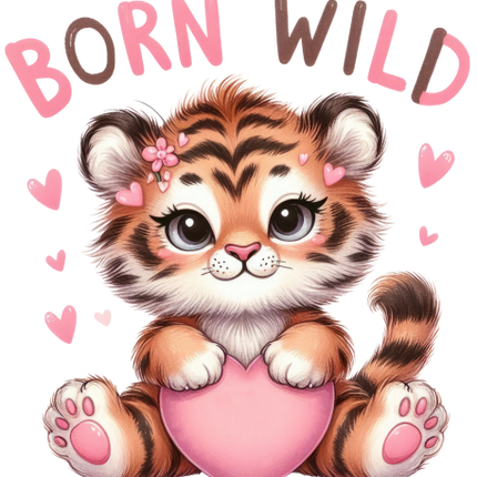 (s083-2-C) Born Wild Cute Baby Tiger