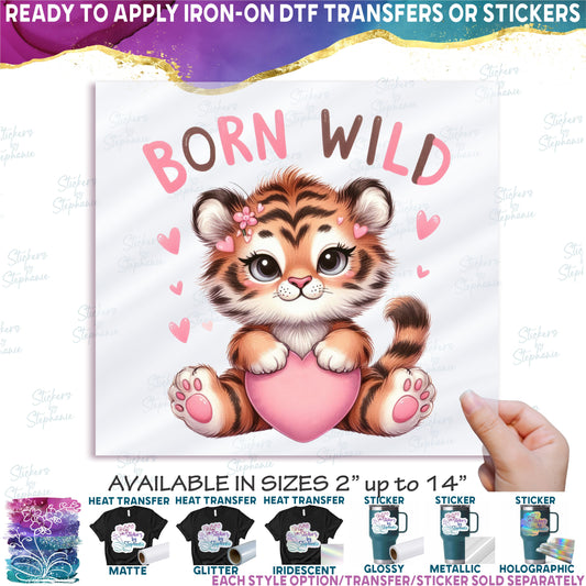 (s083-2-C) Born Wild Cute Baby Tiger