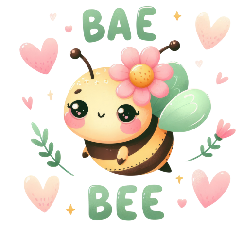 (s083-2-D) Bae Bee Cute Baby Bumblebee Honey Bee