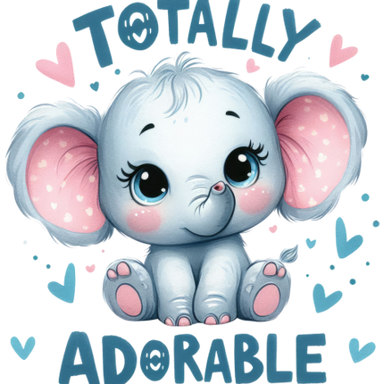 (s083-2-J) Totally Adorable Cute Baby Boy Elephant