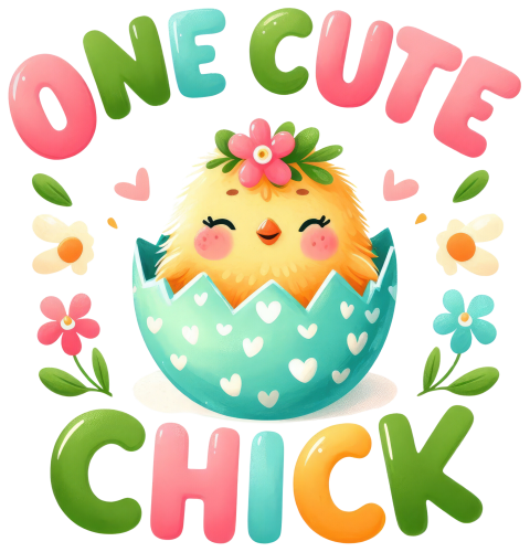 (s083-2-K) One Cute Chick Baby Bird