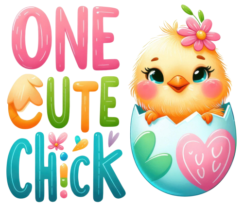 (s083-2-L) One Cute Chick Baby Bird