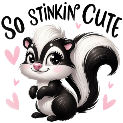 (s083-2-N) So Stinkin' Cute Baby Skunk
