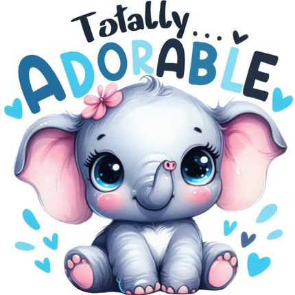 (s083-2-Q) Totally Adorable Cute Baby Boy Elephant