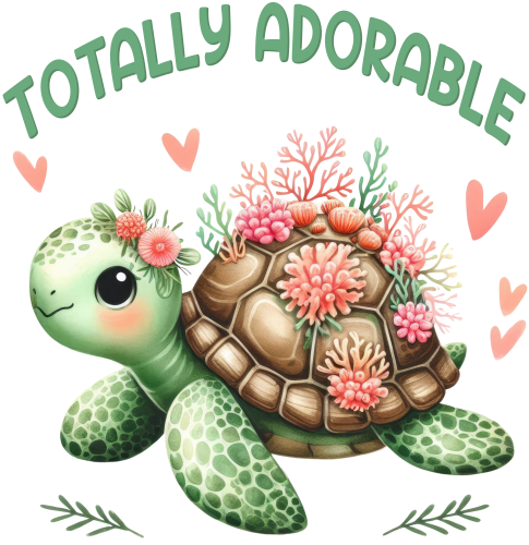 (s083-2-S) Totally Adorable Cute Baby Turtle