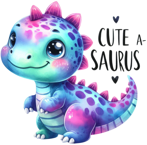 (s083-2-T) Cute A Saurus Baby Dinosaur