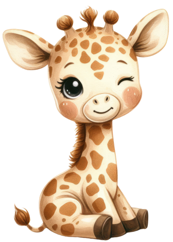 (s083-2-V) Baby Giraffe