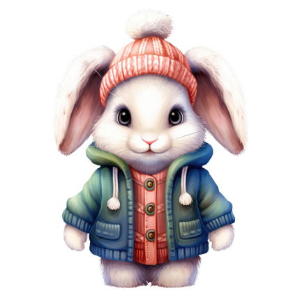(s084-2B) Winter Bunny Rabbit