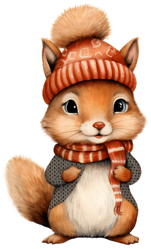 (s084-1E) Fall Squirrel