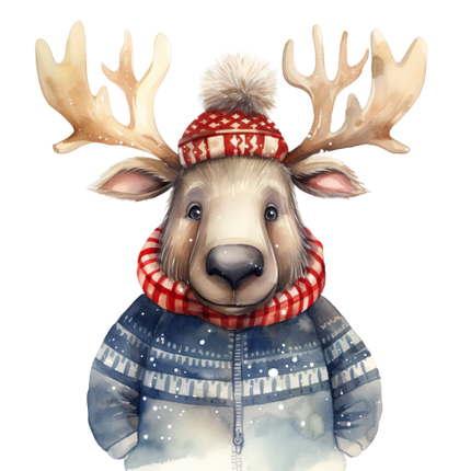 (s084-2F) Winter Moose