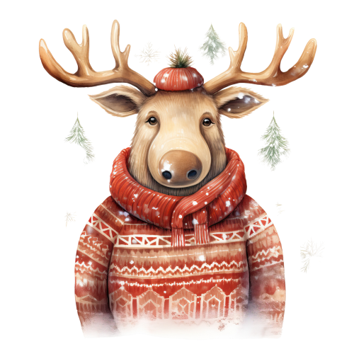 (s084-2G) Winter Moose