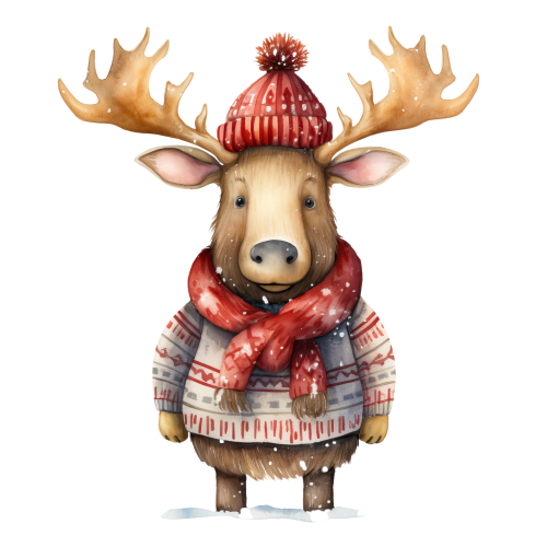 (s084-2H) Winter Moose