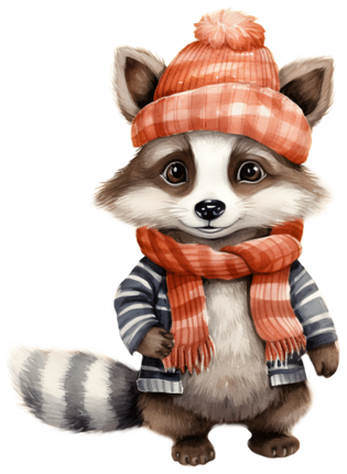 (s084-1H) Fall Racoon