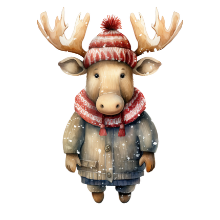 (s084-2I) Winter Moose