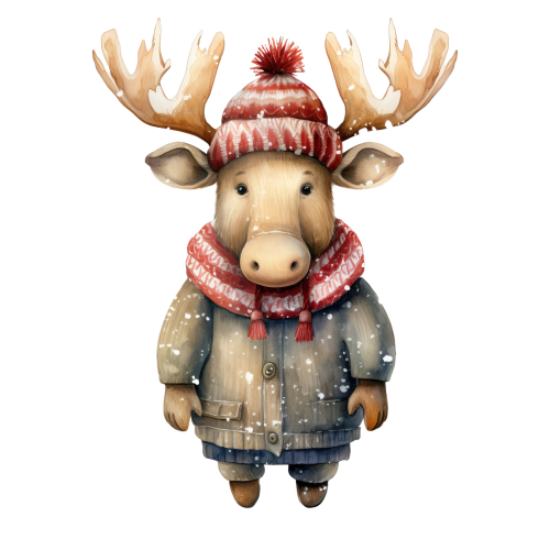 (s084-2I) Winter Moose