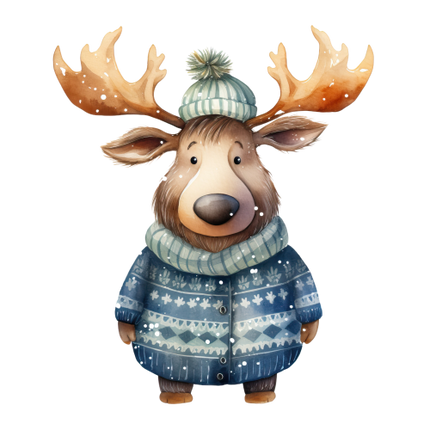 (s084-2J) Winter Moose