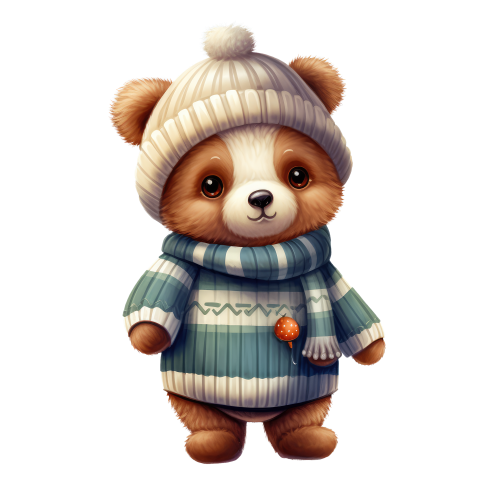 (s084-1J) Winter Bear