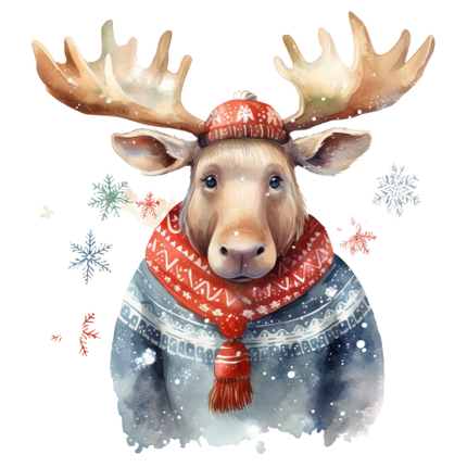 (s084-2L) Winter Moose