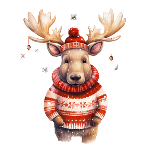 (s084-2M) Winter Moose
