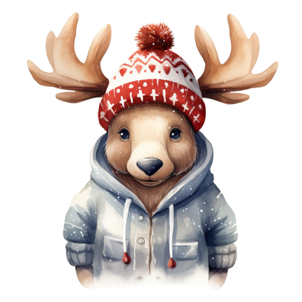 (s084-2P) Winter Moose