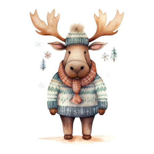 (s084-2Q) Winter Moose