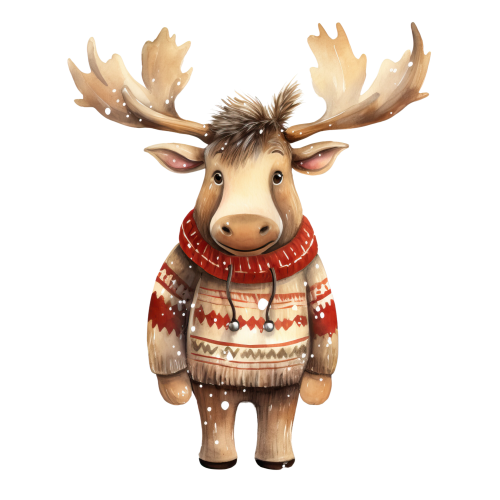 (s084-2R) Winter Moose