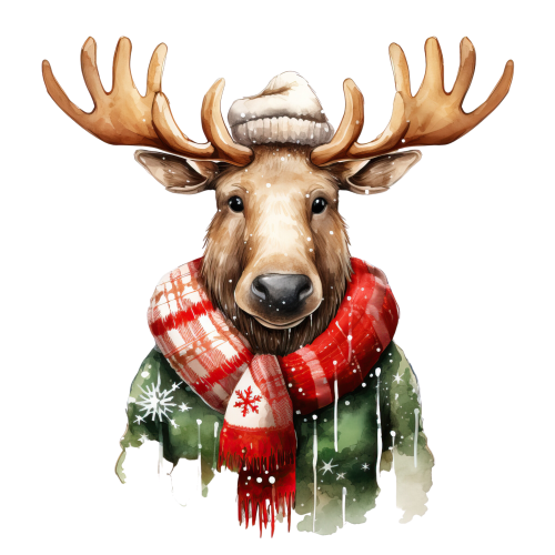 (s084-2S) Winter Moose