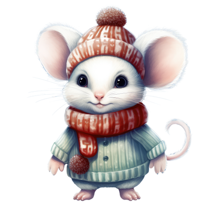 (s084-1V) Winter Mouse