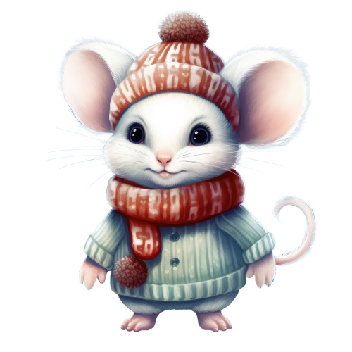 (s084-1V) Winter Mouse