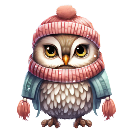 (s084-1W) Winter Owl