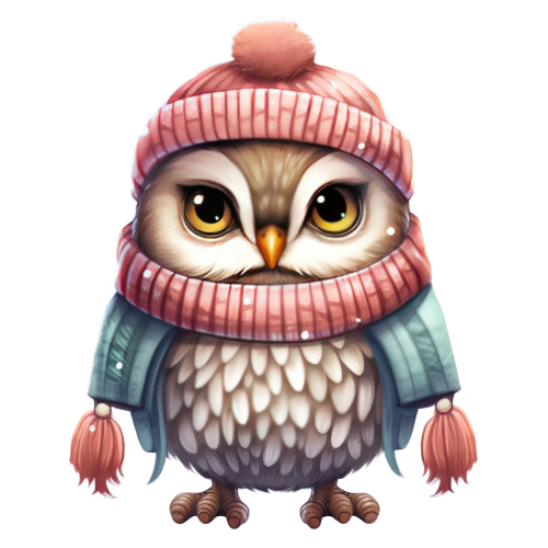 (s084-1W) Winter Owl