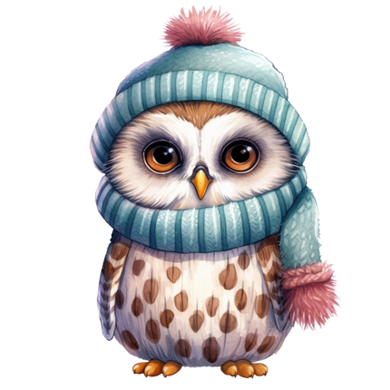 (s084-1X) Winter Owl