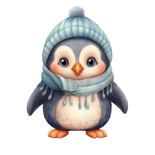 (s084-1Y) Winter Penguin