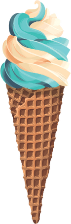 (s085-1-1) Ice Cream Waffle Cone