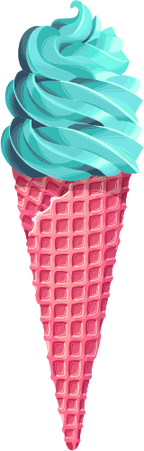 (s085-1-1) Ice Cream Waffle Cone