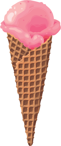 (s085-1-1) Ice Cream Waffle Cone