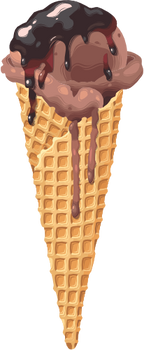 (s085-1-1) Ice Cream Waffle Cone