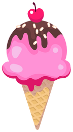 (s085-1) Cute Ice Cream Cone