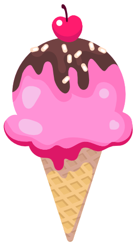 (s085-1) Cute Ice Cream Cone