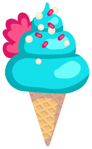(s085-1) Cute Ice Cream Cone