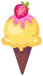 (s085-1) Cute Ice Cream Cone