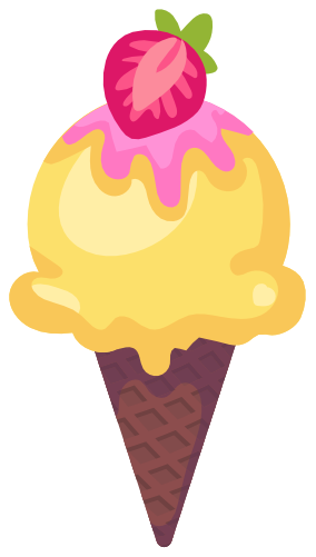(s085-1) Cute Ice Cream Cone