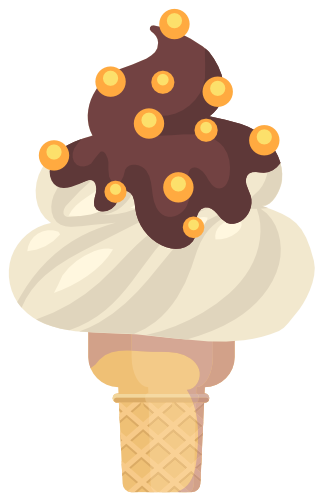 (s085-1) Cute Ice Cream Cone