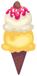(s085-1) Cute Ice Cream Cone